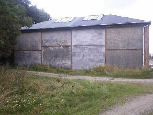 Gable of the airplane hangar, facing west, 2007